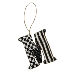 MacKenzie-Childs Holiday<Monogram Beaded M Ornament
