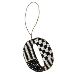 MacKenzie-Childs Holiday<Monogram Beaded O Ornament