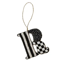 MacKenzie-Childs Holiday<Monogram Beaded R Ornament