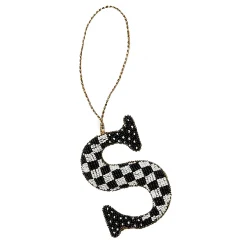 MacKenzie-Childs Holiday<Monogram Beaded S Ornament
