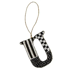 MacKenzie-Childs Holiday<Monogram Beaded U Ornament