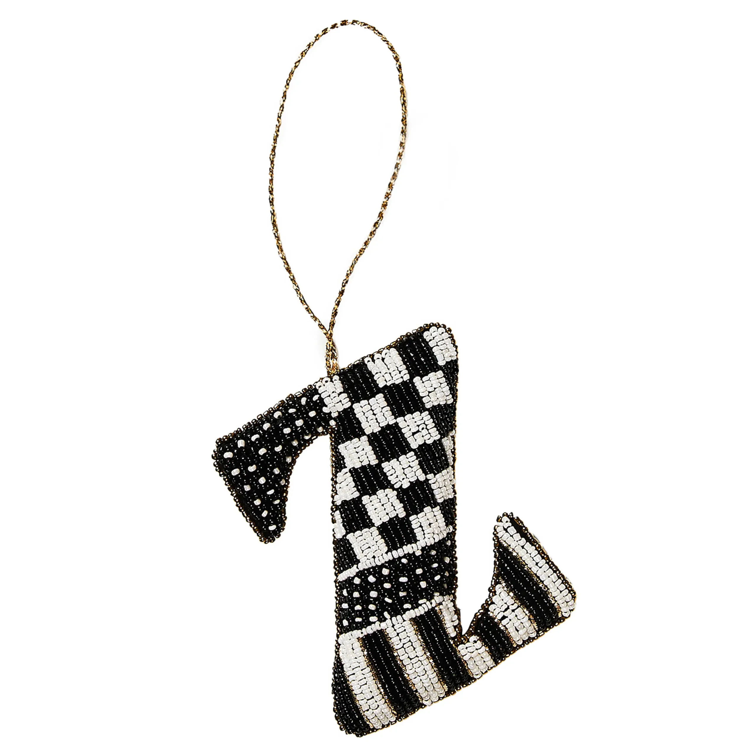 MacKenzie-Childs Holiday<Monogram Beaded Z Ornament