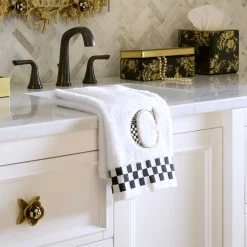 MacKenzie-Childs Bath & Bath Accessories<Monogram C Check Hand Towel
