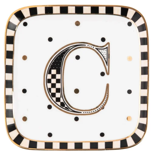 MacKenzie-Childs Dinnerware & Flatware<Monogram Dish - C