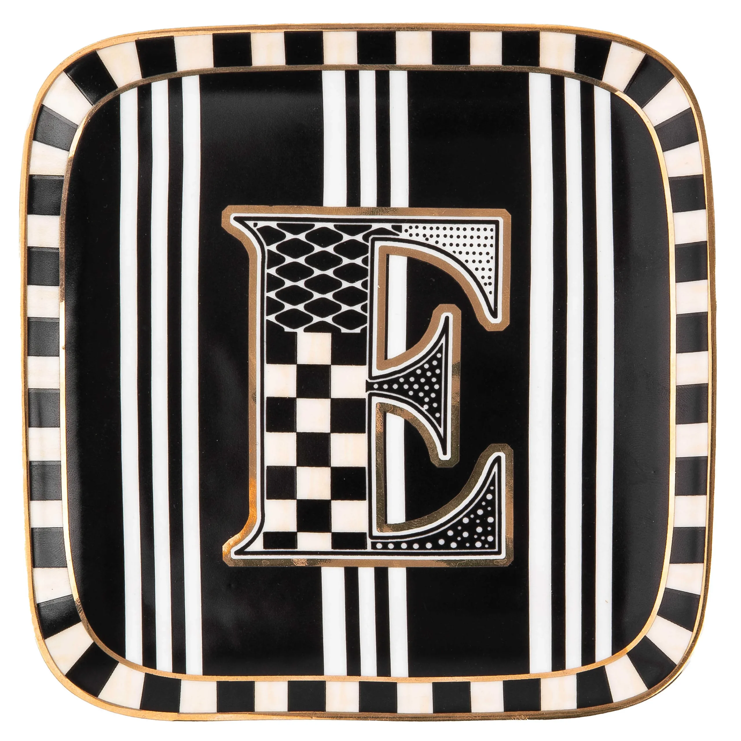 MacKenzie-Childs Dinnerware & Flatware<Monogram Dish - E
