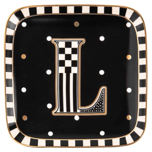 MacKenzie-Childs Dinnerware & Flatware<Monogram Dish - L