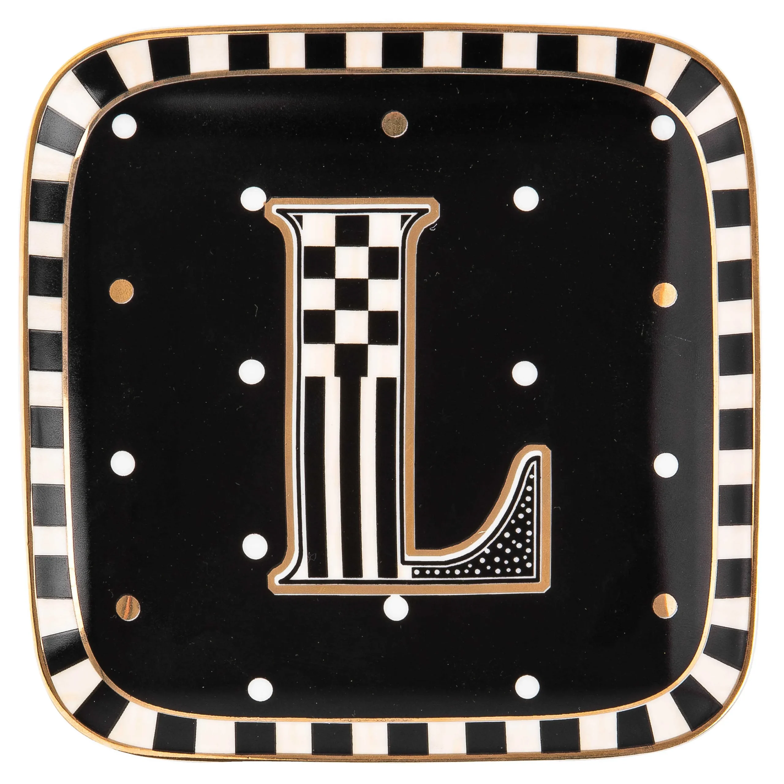 MacKenzie-Childs Dinnerware & Flatware<Monogram Dish - L