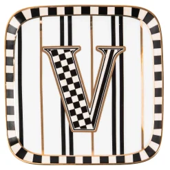MacKenzie-Childs Dinnerware & Flatware<Monogram Dish - V