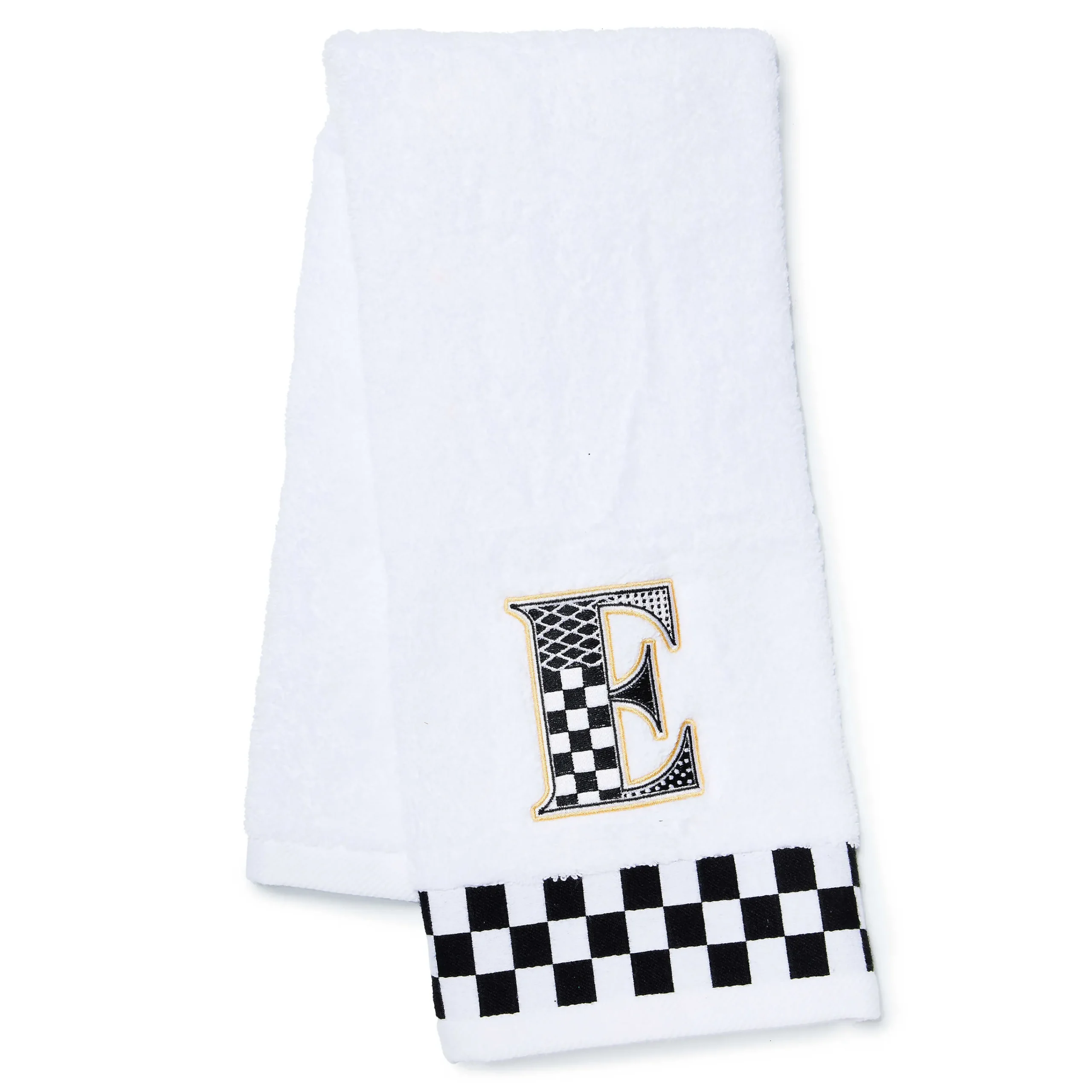 MacKenzie-Childs Bath & Bath Accessories<Monogram E Check Hand Towel