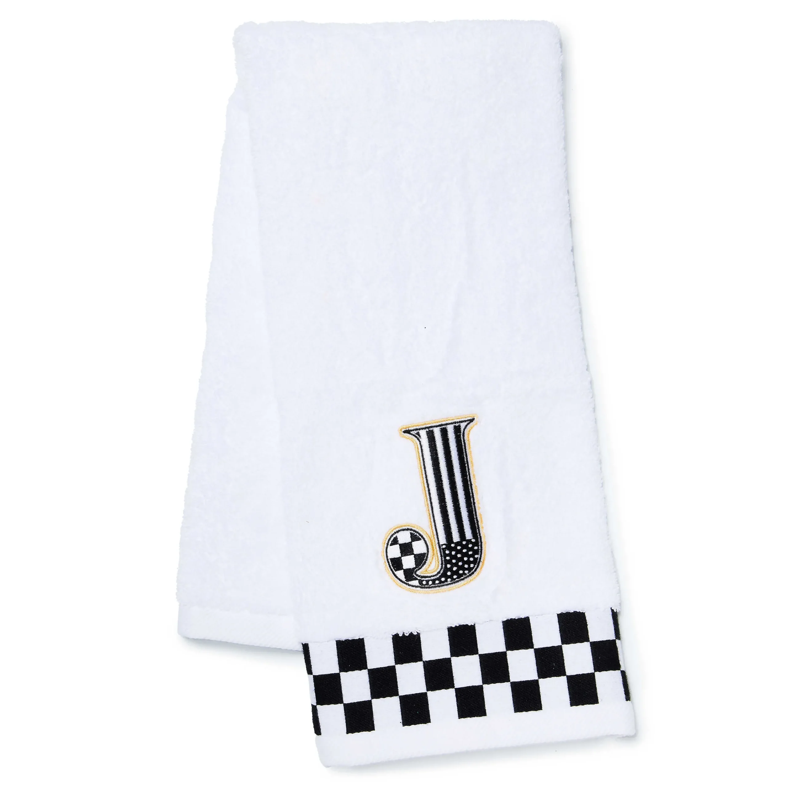 MacKenzie-Childs Bath & Bath Accessories<Monogram J Check Hand Towel