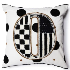MacKenzie-Childs Pillows, Throws, & Cushions<Monogram O Beaded Throw Pillow