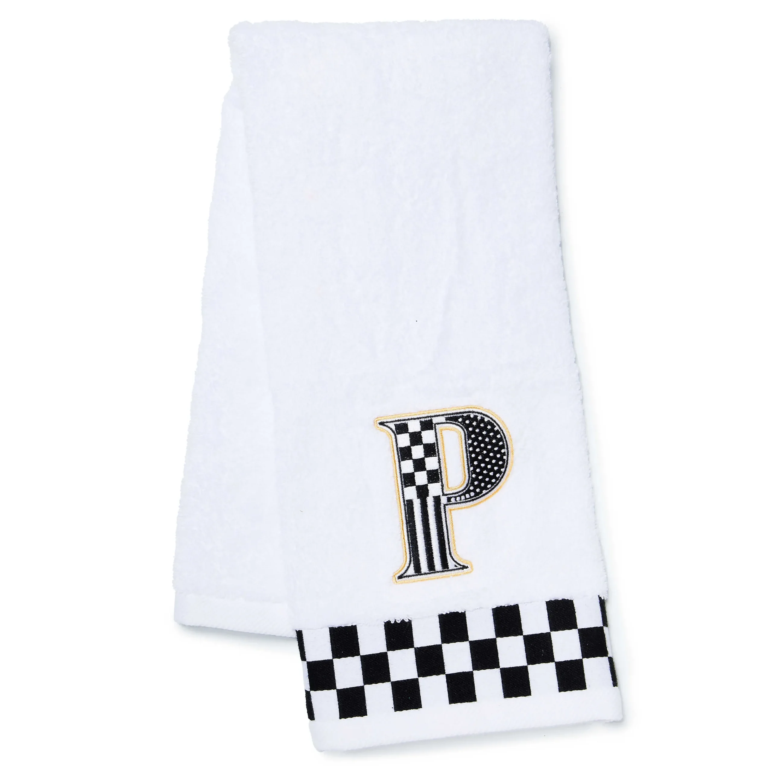 MacKenzie-Childs Bath & Bath Accessories<Monogram P Check Hand Towel