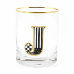 MacKenzie-Childs Holiday|Drinkware<Monogram Tumbler - J
