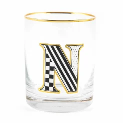 MacKenzie-Childs Holiday|Drinkware<Monogram Tumbler - N