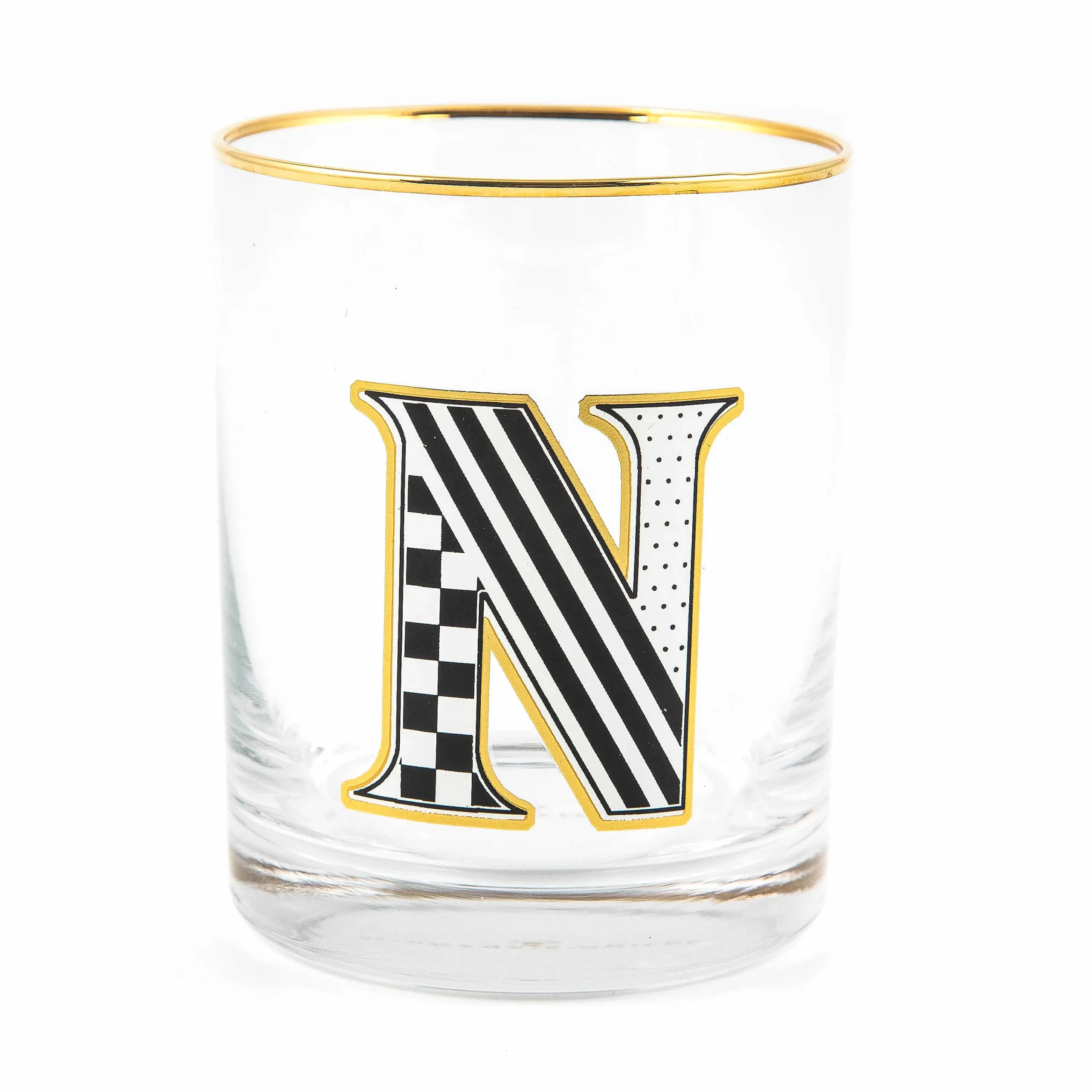 MacKenzie-Childs Holiday|Drinkware<Monogram Tumbler - N