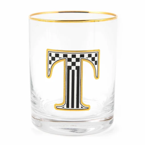 MacKenzie-Childs Holiday|Drinkware<Monogram Tumbler - T