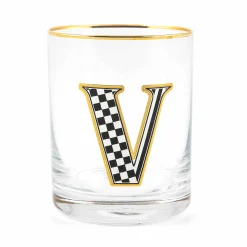 MacKenzie-Childs Holiday|Drinkware<Monogram Tumbler - V