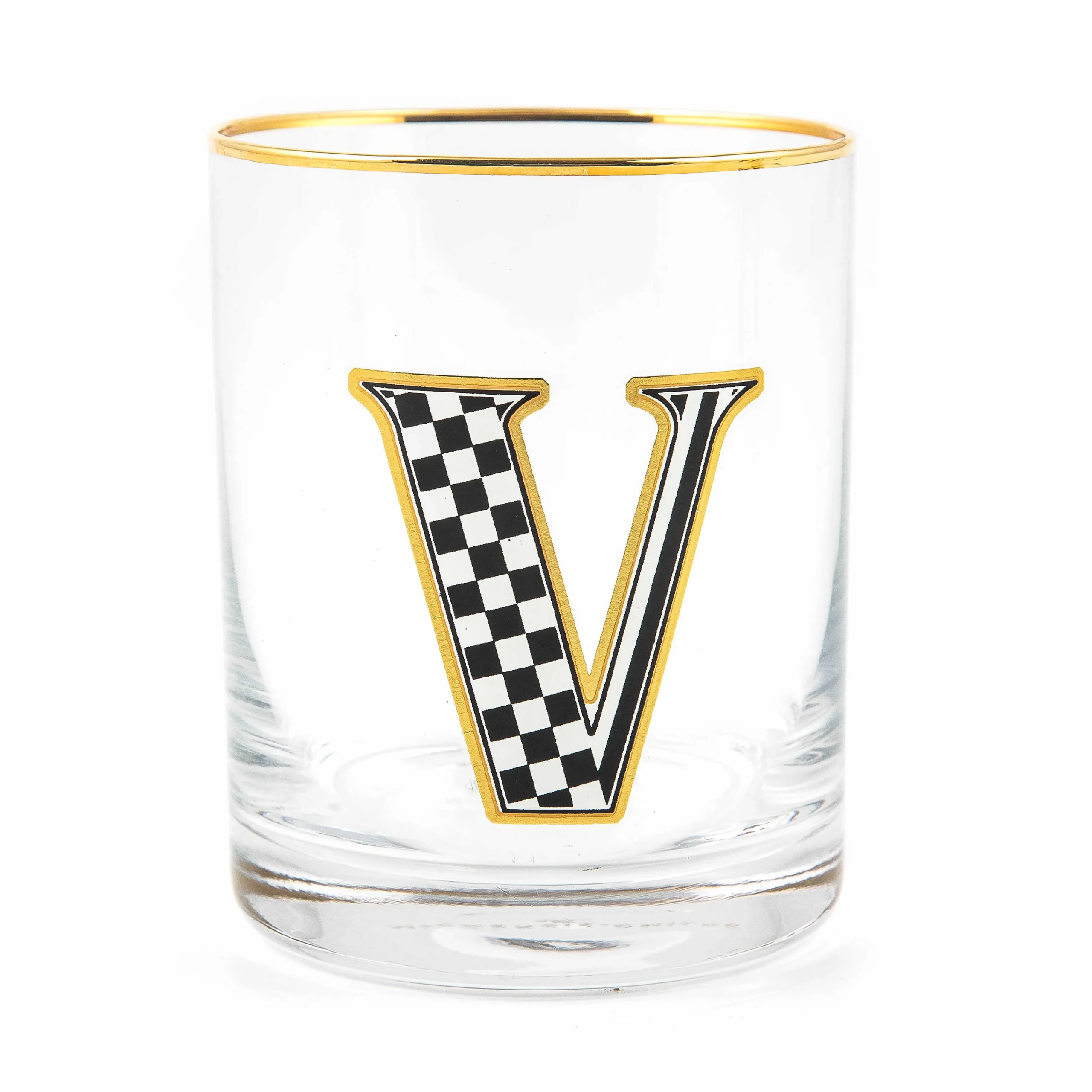 MacKenzie-Childs Holiday|Drinkware<Monogram Tumbler - V