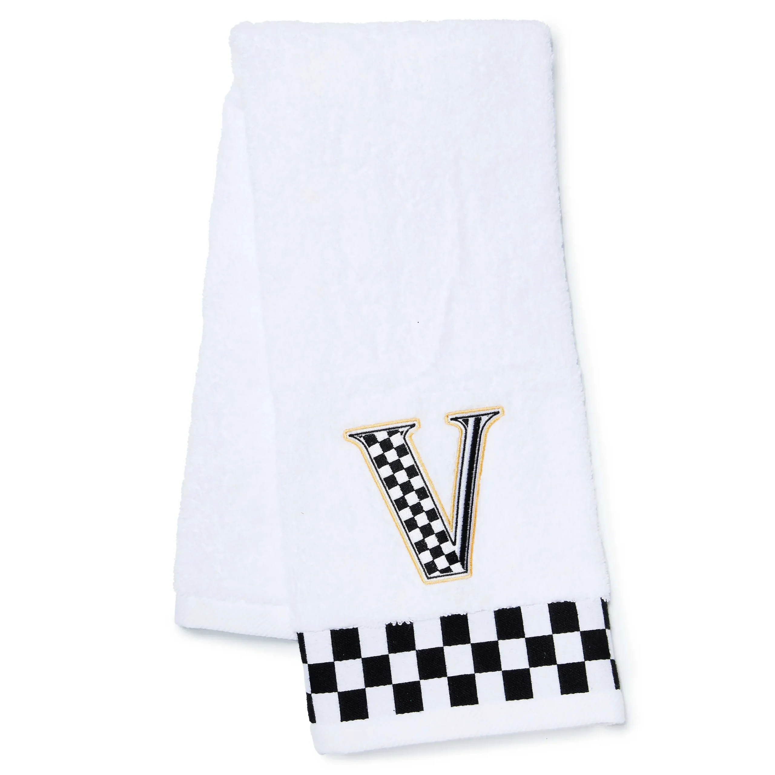 MacKenzie-Childs Bath & Bath Accessories<Monogram V Check Hand Towel