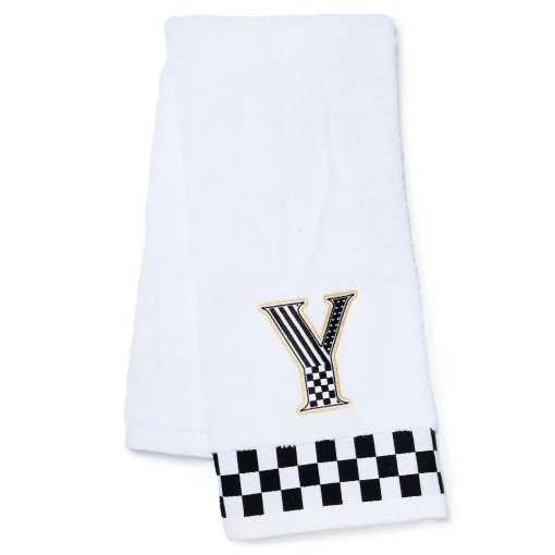 MacKenzie-Childs Bath & Bath Accessories<Monogram Y Check Hand Towel