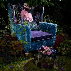 MacKenzie-Childs Living Room<Moonlight Garden Footstool