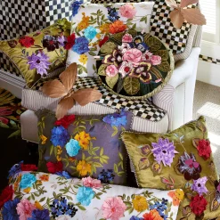 MacKenzie-Childs Pillows, Throws, & Cushions<Moonlight Garden Round Throw Pillow