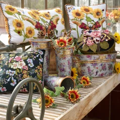 MacKenzie-Childs Pillows, Throws, & Cushions<Moonlight Garden Round Throw Pillow