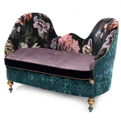 MacKenzie-Childs Living Room<Moonlight Garden Tete-a-Tete Settee