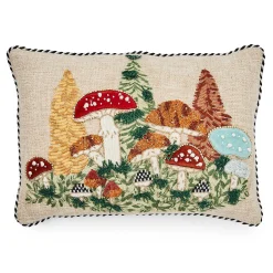 MacKenzie-Childs Pillows, Throws, & Cushions<Mushroom Embellished Lumbar Pillow