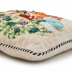 MacKenzie-Childs Pillows, Throws, & Cushions<Mushroom Embellished Lumbar Pillow