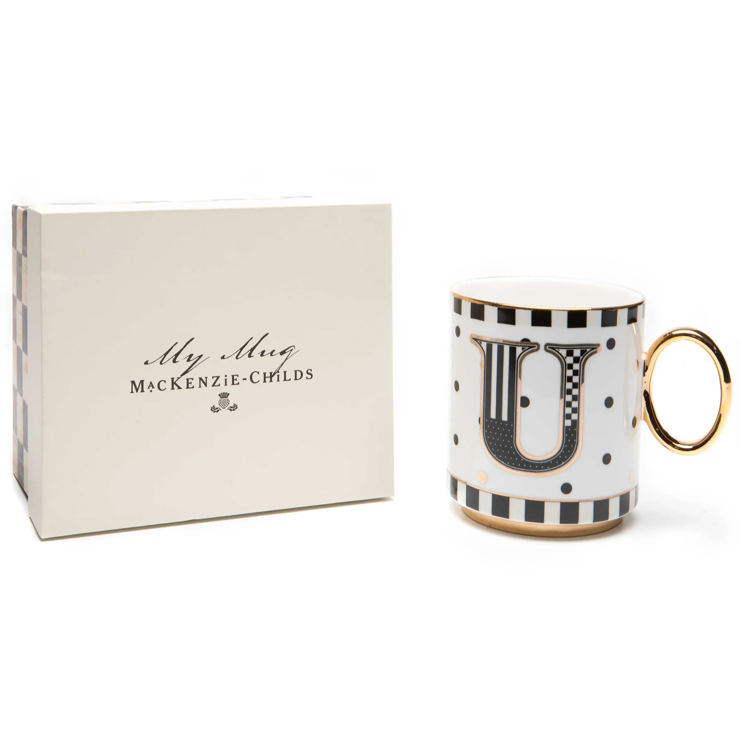 MacKenzie-Childs Drinkware|Dinnerware & Flatware<My Mug - U