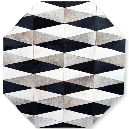 MacKenzie-Childs Rugs<Parallelogram Hair On Hide 6' Octagon Rug