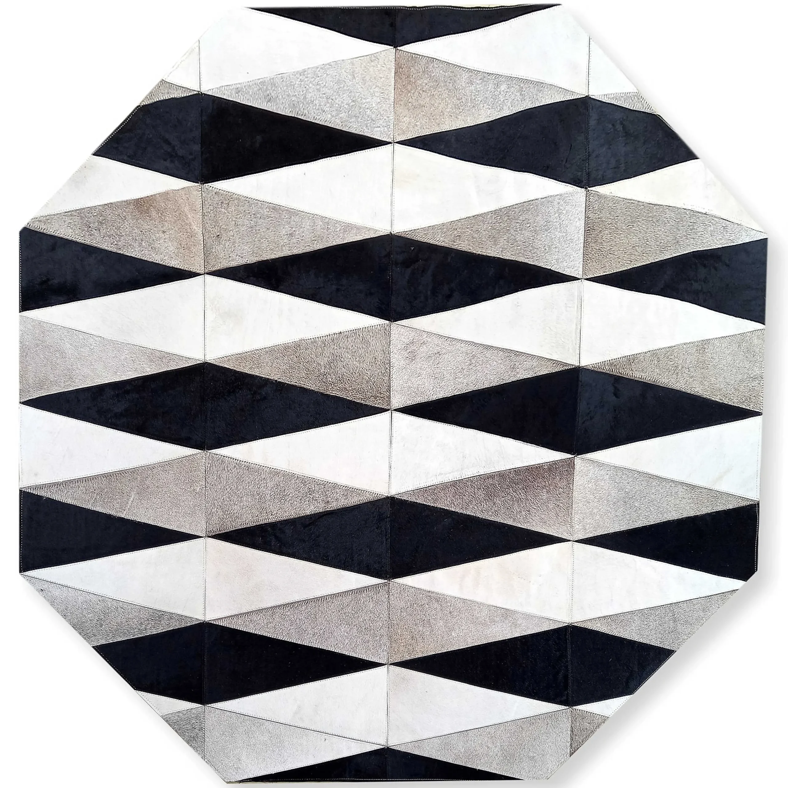 MacKenzie-Childs Rugs<Parallelogram Hair On Hide 6' Octagon Rug