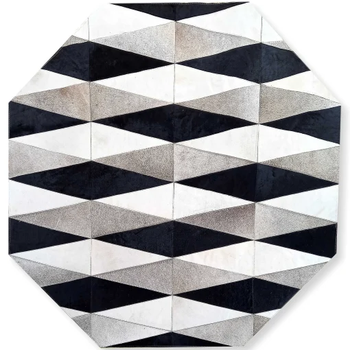 MacKenzie-Childs Rugs<Parallelogram Hair On Hide 6' Octagon Rug