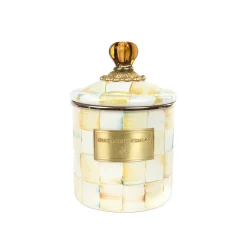 MacKenzie-Childs Room Accents|Kitchen Storage & Organization<Parchment Check Small Canister
