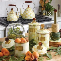 MacKenzie-Childs Kitchen Storage & Organization<Parchment Check Wood Paper Towel Holder