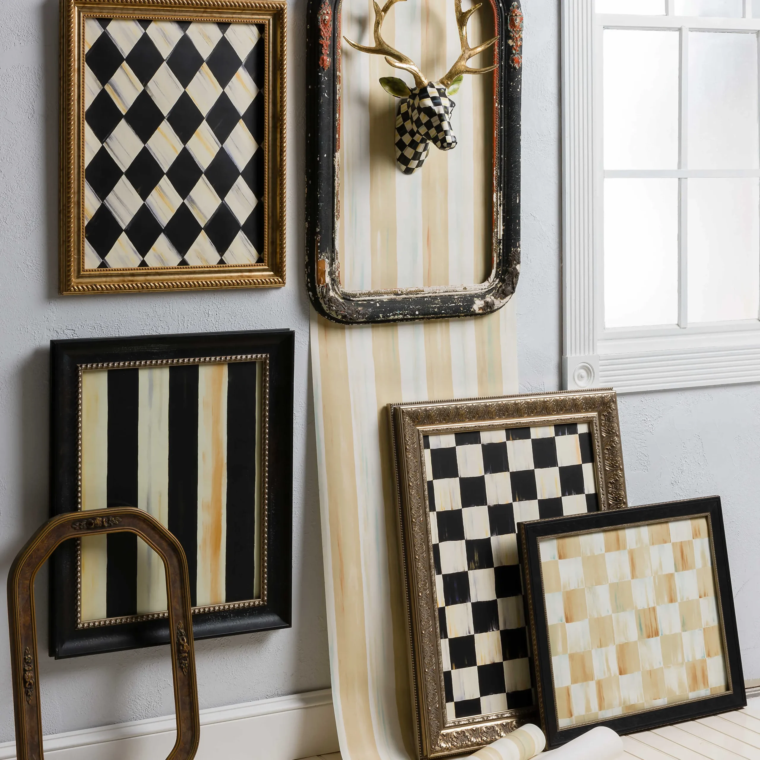 MacKenzie-Childs Finishing Touches|Room Accents<Parchment Stripe Wallpaper