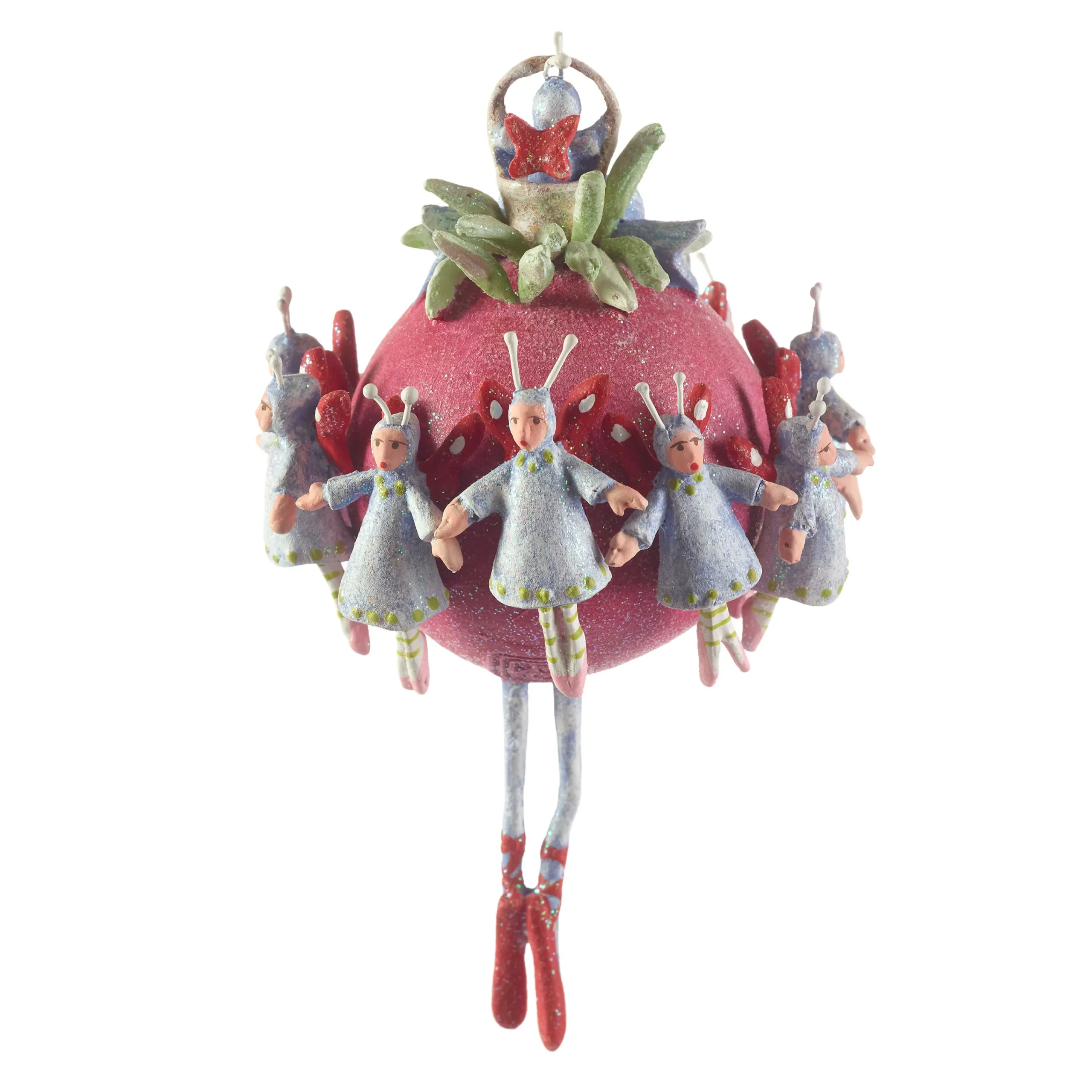 MacKenzie-Childs Holiday<Patience Brewster 12 Days 11 Ladies Dancing Ornament