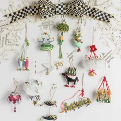 MacKenzie-Childs Holiday<Patience Brewster 12 Days 7 Swans a-Swimming Ornament