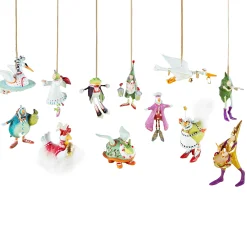 MacKenzie-Childs Holiday<Patience Brewster 12 Days Mini Ornaments Set