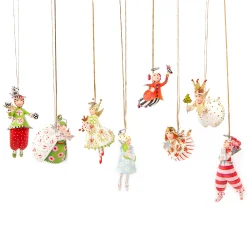 MacKenzie-Childs Holiday<Patience Brewster Angel Mini Ornament Set