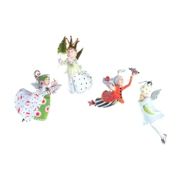 MacKenzie-Childs Holiday<Patience Brewster Angel Ornament Set-A