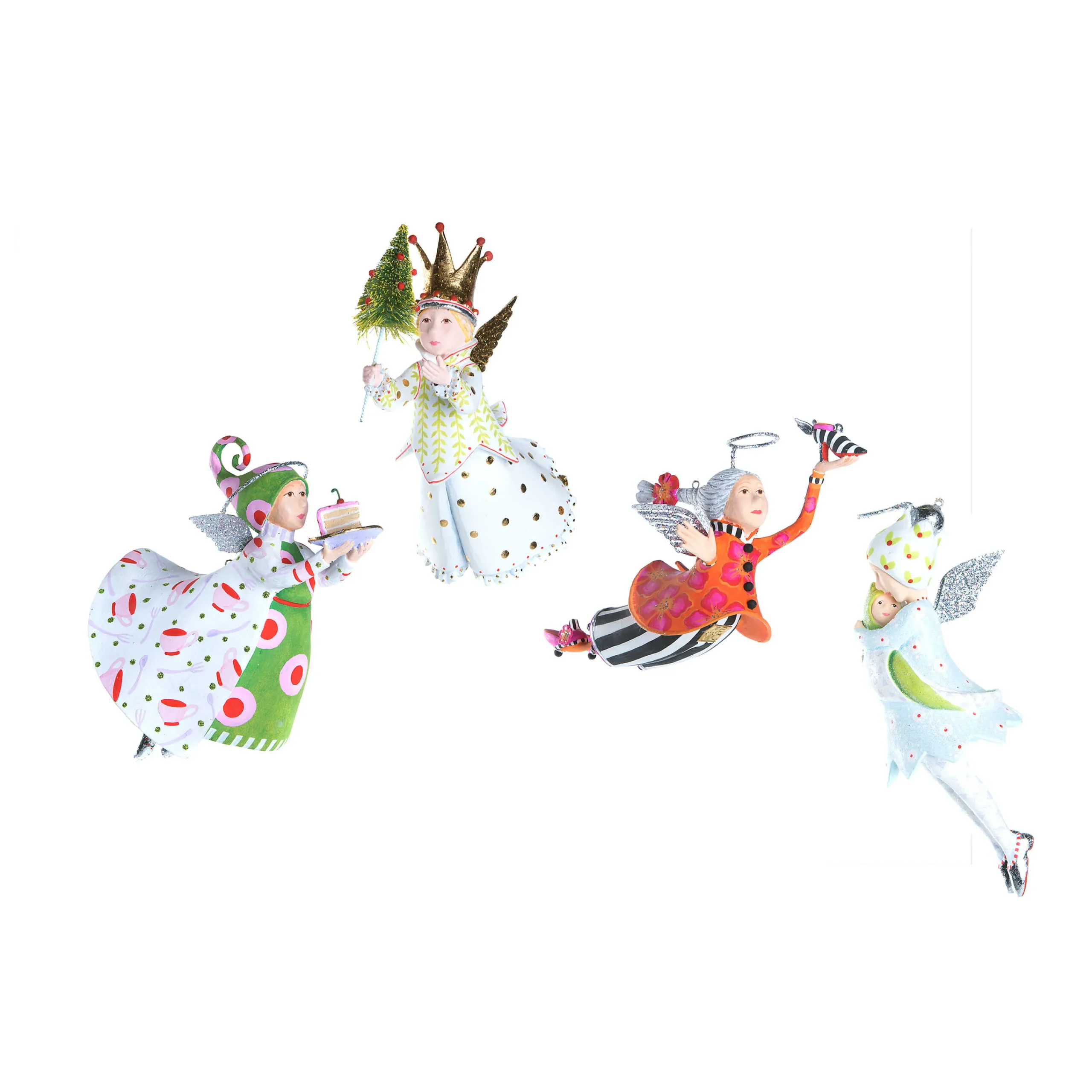 MacKenzie-Childs Holiday<Patience Brewster Angel Ornament Set-A