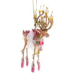 MacKenzie-Childs Holiday<Patience Brewster Dash Away Dancer Reindeer Ornament