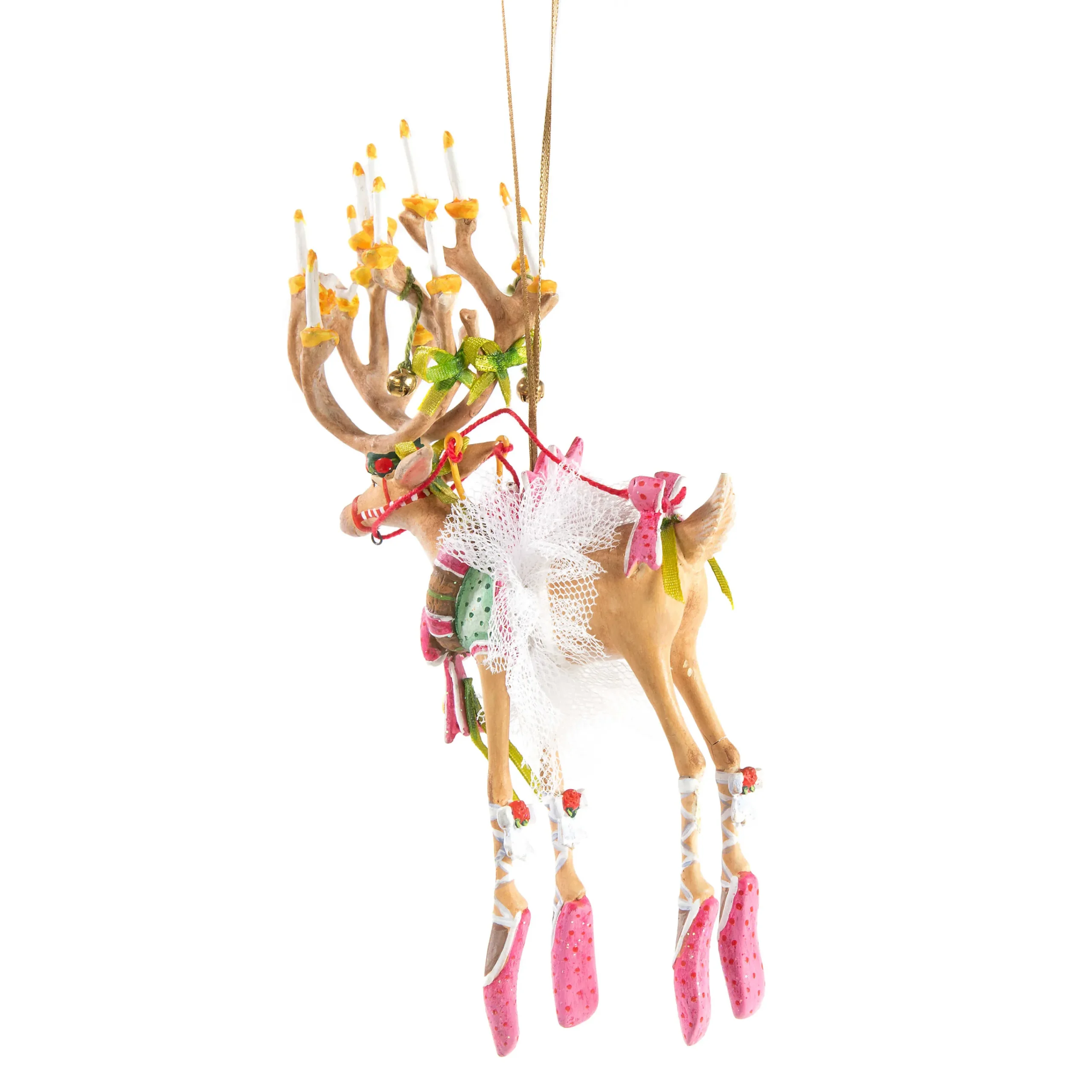 MacKenzie-Childs Holiday<Patience Brewster Dash Away Dancer Reindeer Ornament