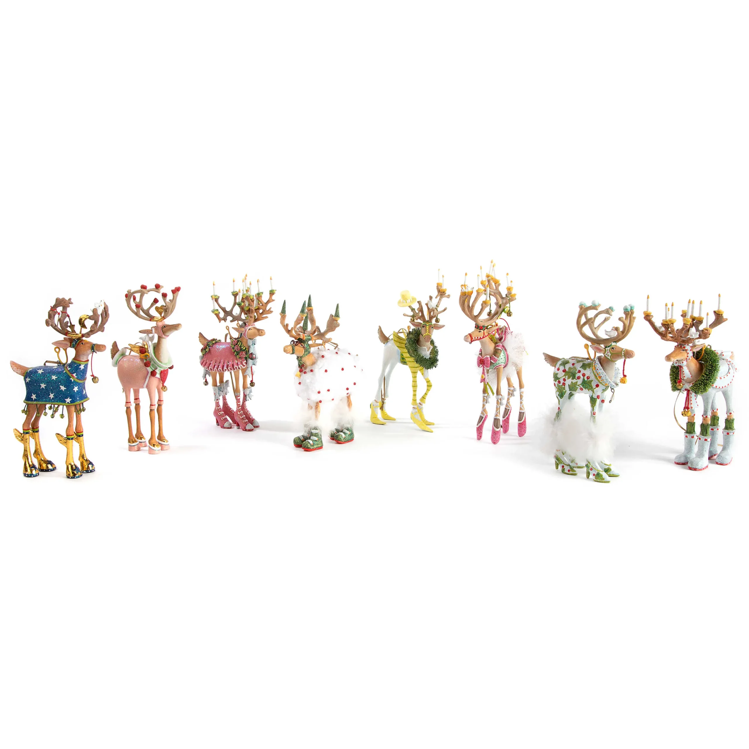 MacKenzie-Childs Holiday<Patience Brewster Dash Away Blitzen Reindeer Ornament