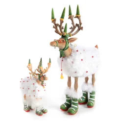 MacKenzie-Childs Holiday<Patience Brewster Dash Away Blitzen Reindeer Ornament