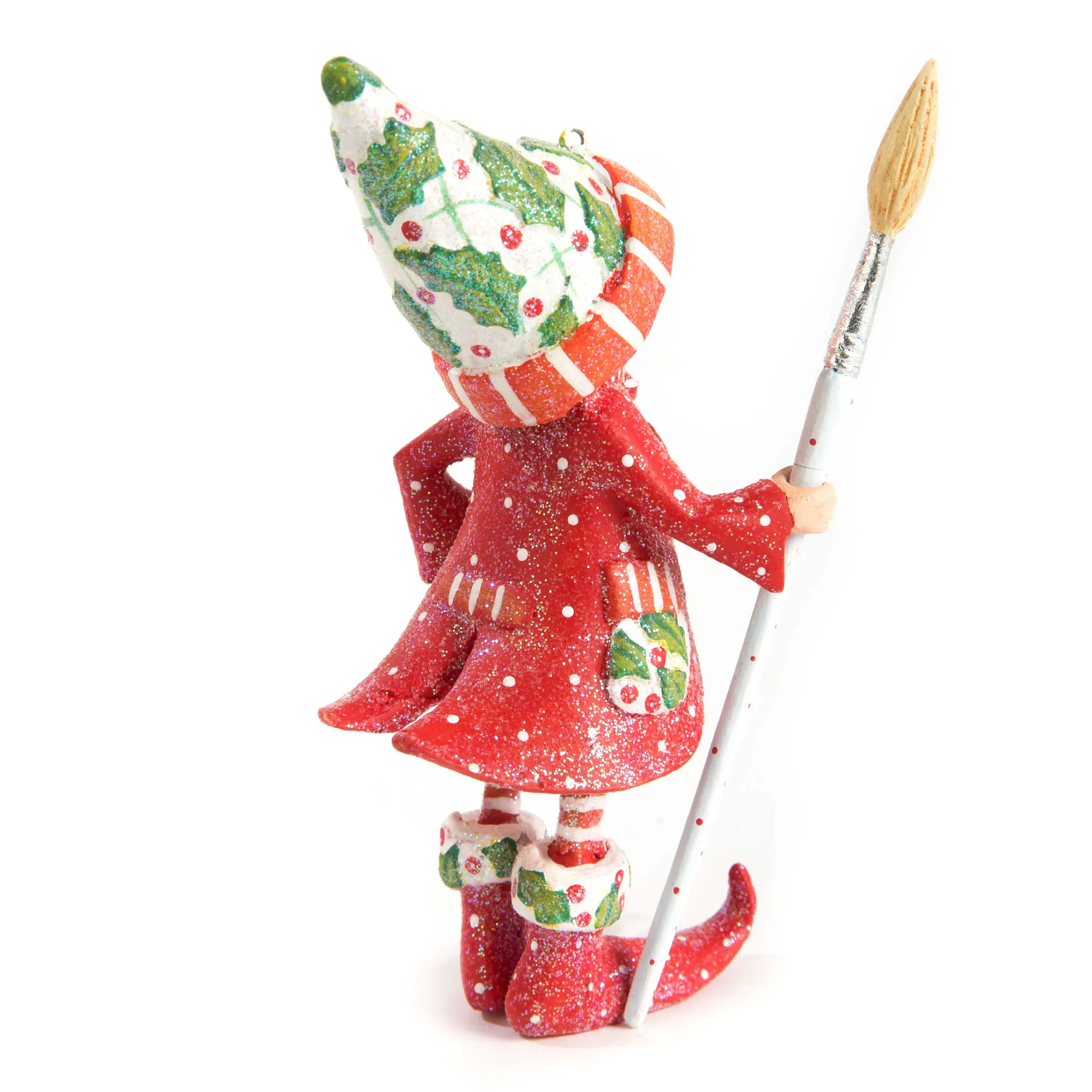 MacKenzie-Childs Holiday<Patience Brewster Dash Away Vixen's Elf Ornament