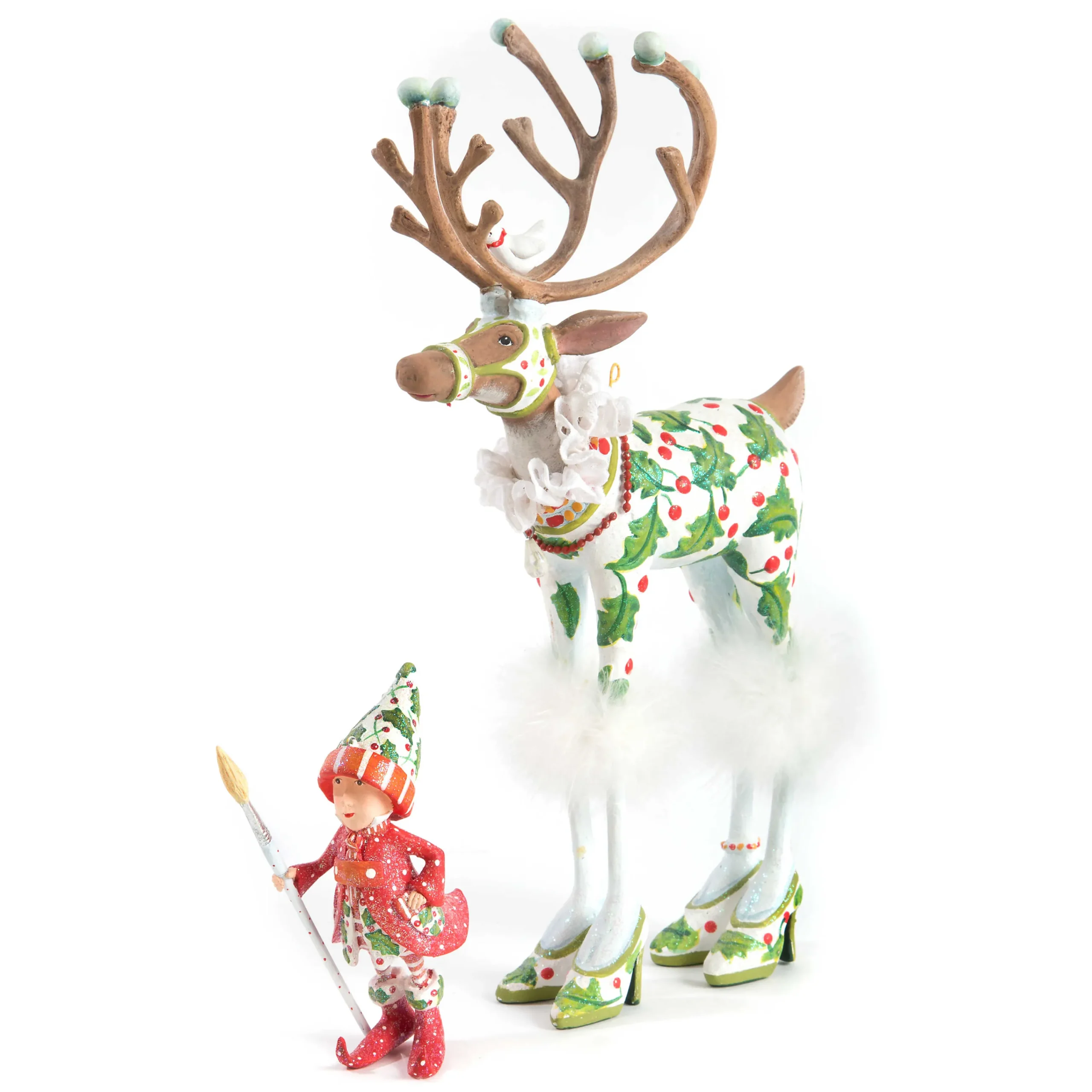 MacKenzie-Childs Holiday<Patience Brewster Dash Away Vixen's Elf Ornament