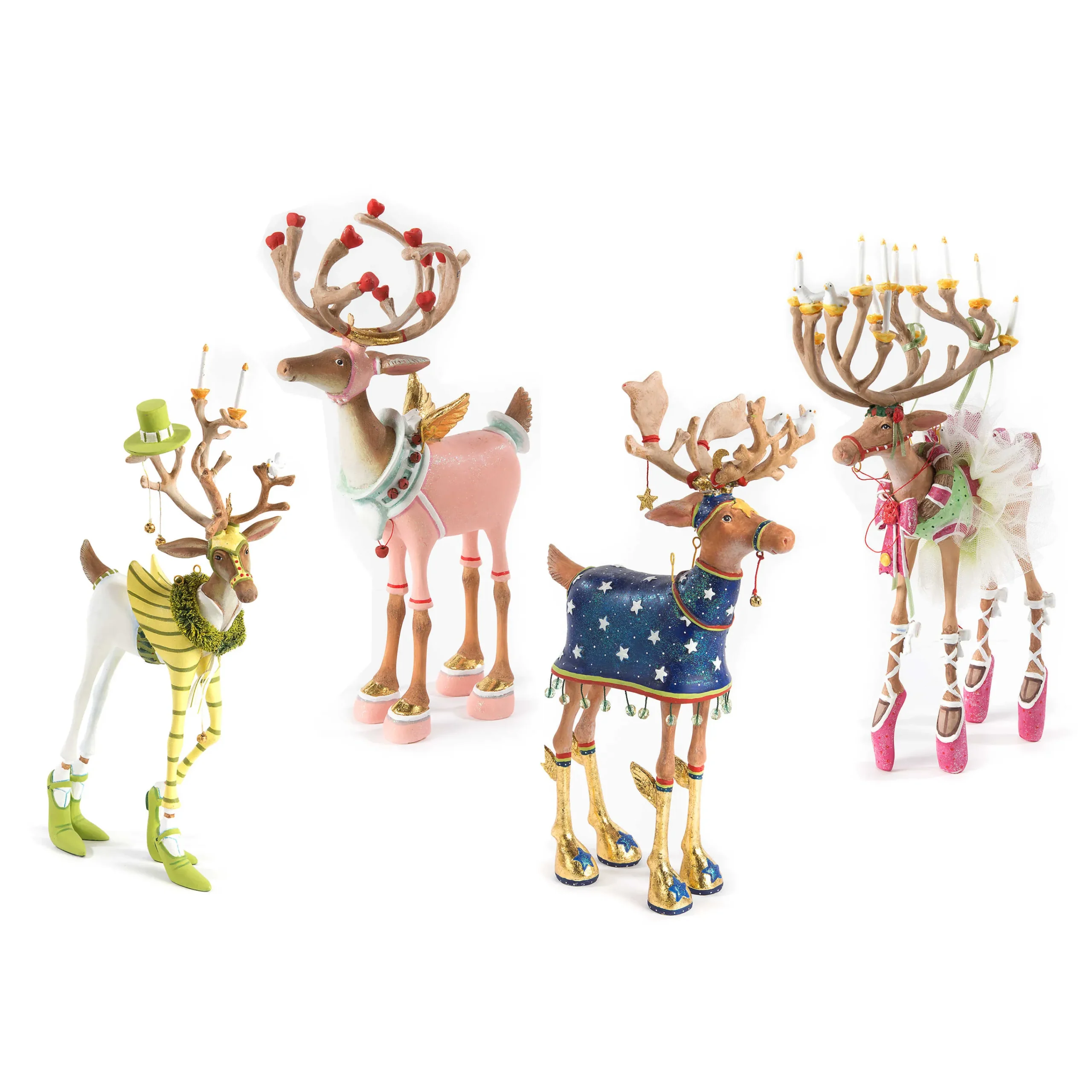 MacKenzie-Childs Holiday|Room Accents<Patience Brewster Dash Away Reindeer Figure Set-B